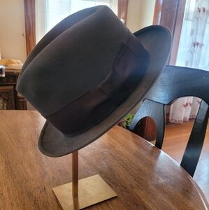 Vintage Stetson Twenty Sovereign Size 7 1/4 Gray Grey Fedora Hat